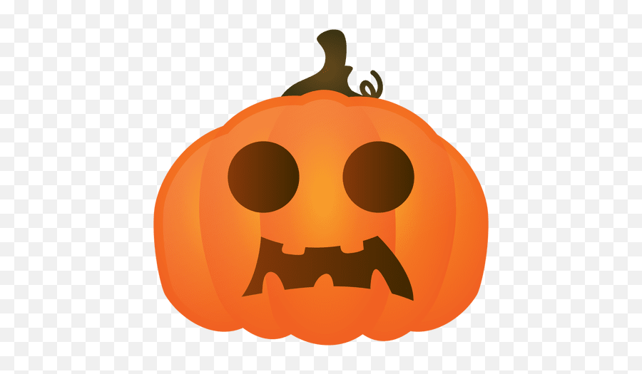 Scared Halloween Pumpkin - Scary Emoji,Pumpkin Transparent