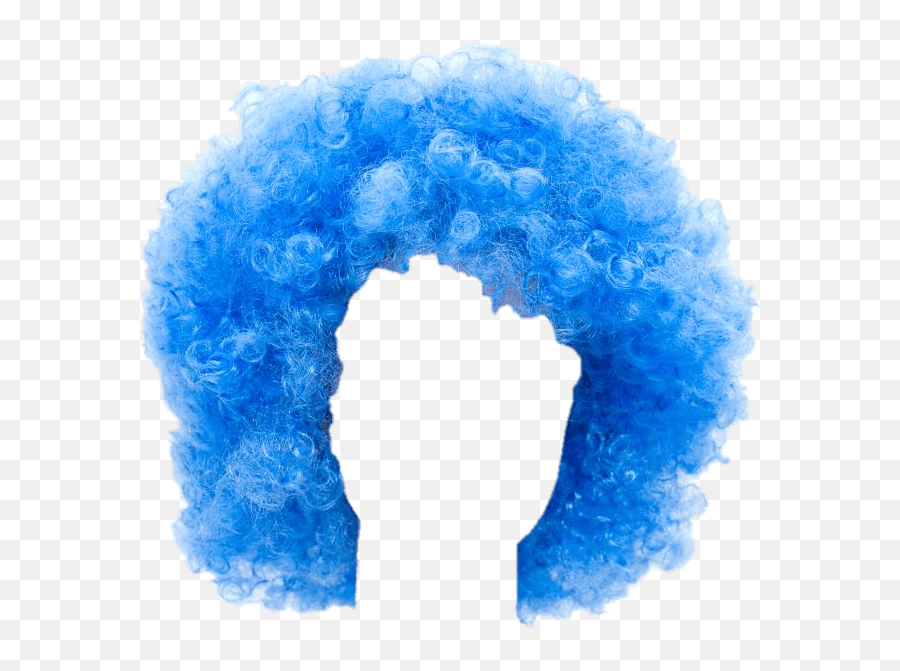 Wig Blue Curly Transparent Png - Transparent Clown Hair Png Emoji,Afro Png