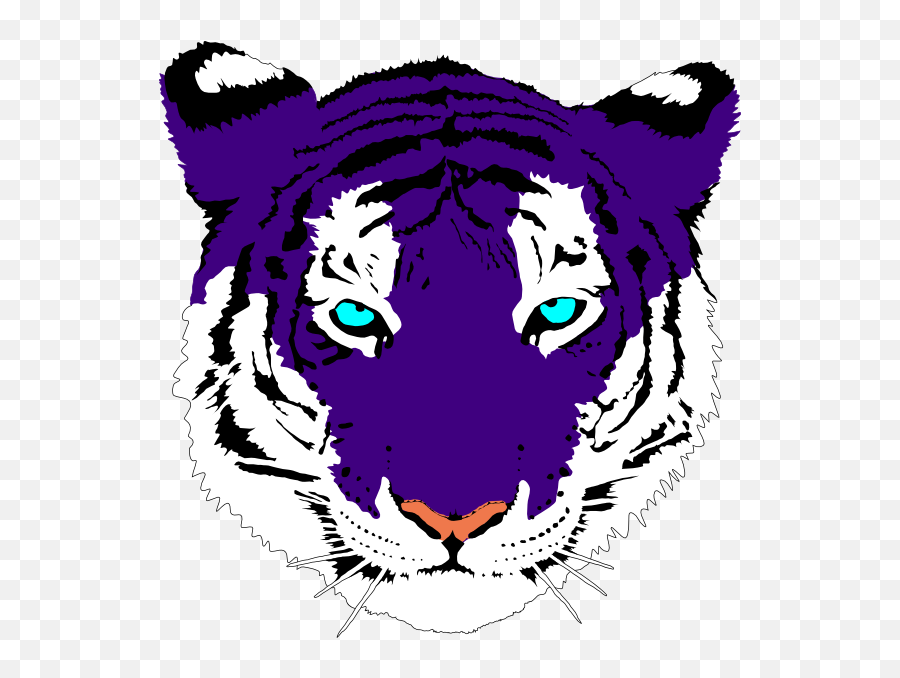 Download Bengal Tiger Clipart Free - Transparent Purple Tiger Emoji,Tiger Clipart Black And White