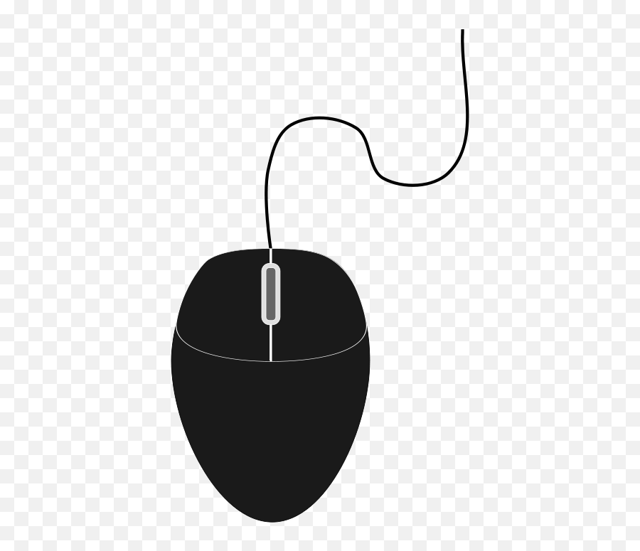 Computer Mouse Clipart Black And White - Cartoon Computer Mouse Black Emoji,Computer Mouse Clipart