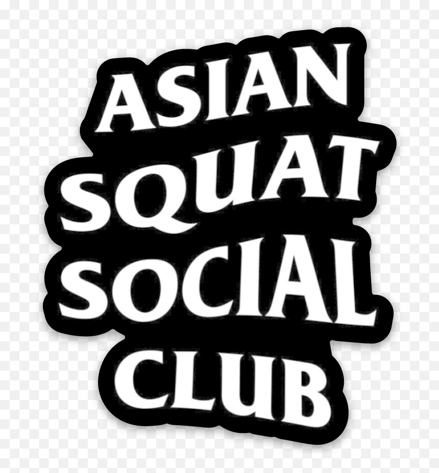 Asian Squat Social Club Classic Logo - Asian Squat Social Club Emoji,Anti Social Social Club Logo