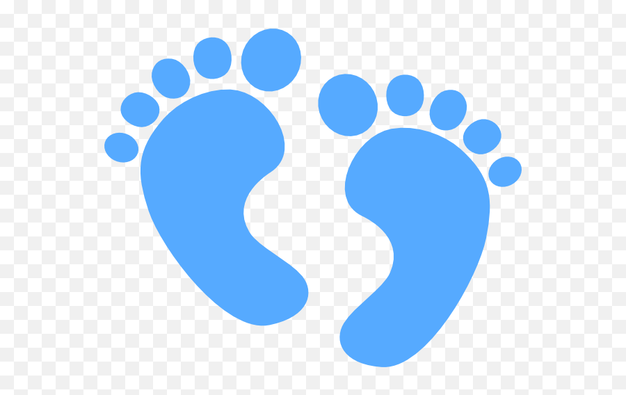 Baby Feet - Blue Clip Art At Clkercom Vector Clip Art Baby Feet Clipart Png Emoji,Feet Png