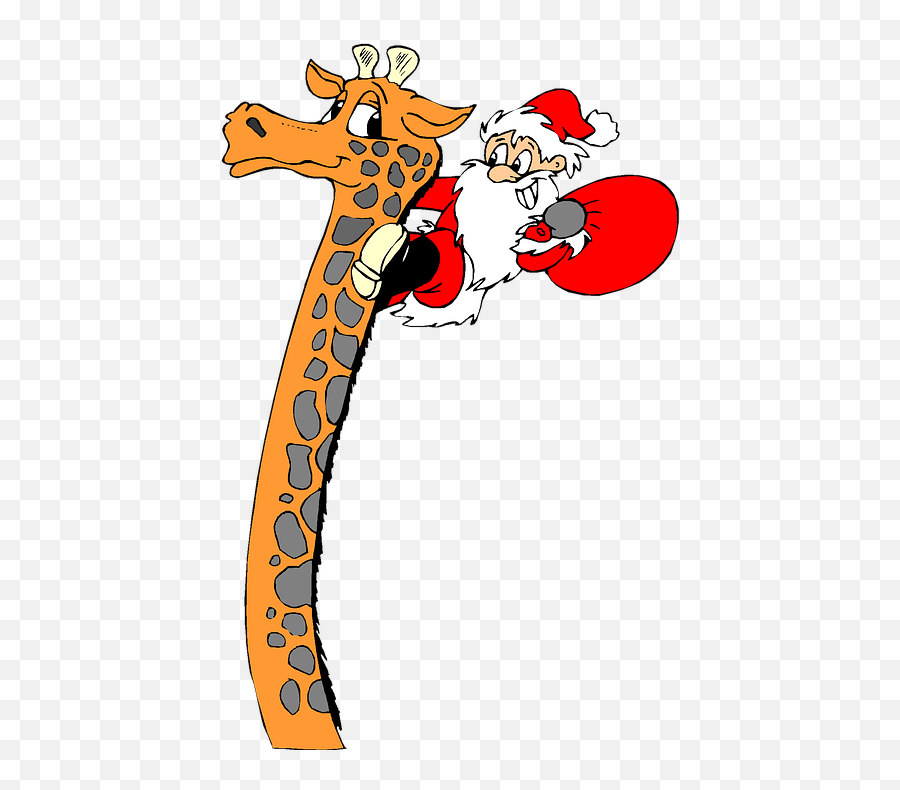 Cute Giraffe Png - Christmas Holiday Clip Art Giraffe Funny Christmas Giraffe Clipart Emoji,Gifts Clipart