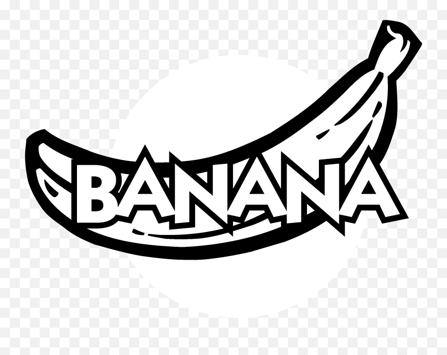 Banana Logo Black And White - Banana Logo Black And White Emoji,Banana Logo