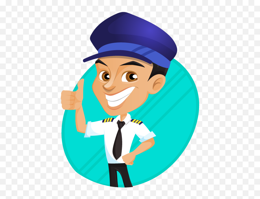 Pilot Clipart - Airplane Pilot Cartoon Png Emoji,Pilot Clipart