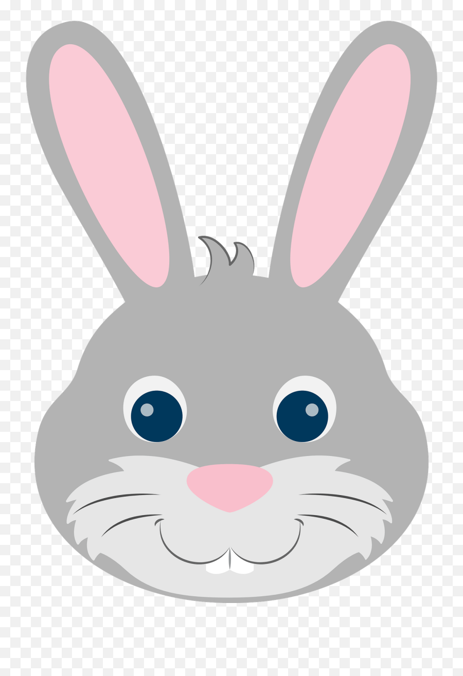 Rabbit Face Clipart - Rabbit Face Cartoon Png Emoji,Face Clipart