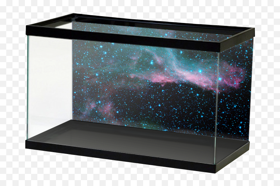 Cyan Nebula And Star Field Background U2014 Aquarium Vinyl Emoji,Transparent Nebula