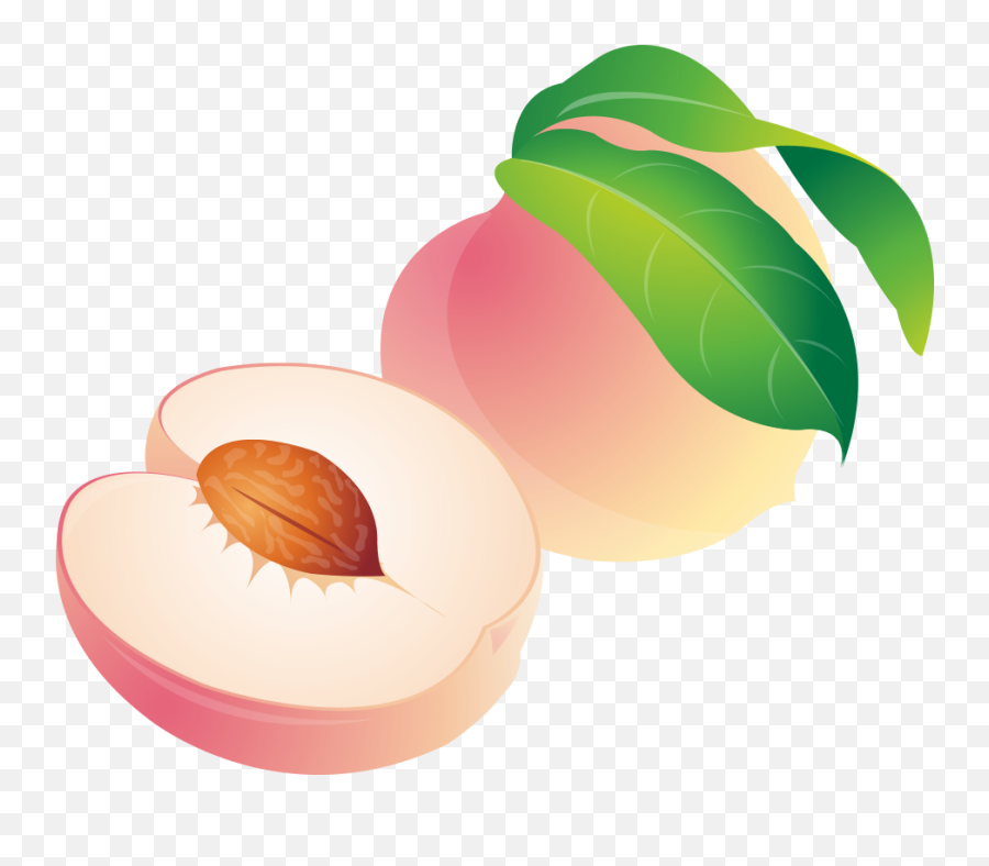 Peach Cartoon Clipart - Peach Cartoon Png Emoji,Peach Clipart