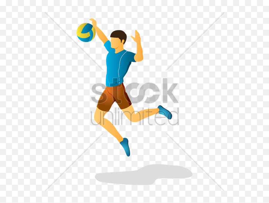 Download Hd Man Playing Volleyball Clipart Volleyball Clip Emoji,Volleyball Clipart Png