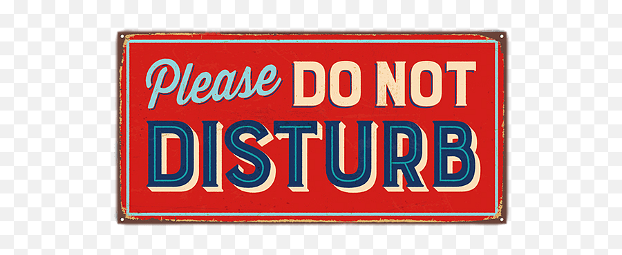 Please Do Not Disturb Vintage Sign Transparent Png - Stickpng Emoji,Do Not Transparent