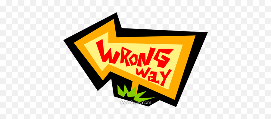 Wrong Way Sign Royalty Free Vector Clip Art Illustration Emoji,Way Clipart