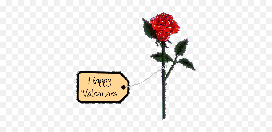 Happy Valentines Tag Red Rose Animation Graphics - Happy Emoji,Happy Valentines Day Transparent