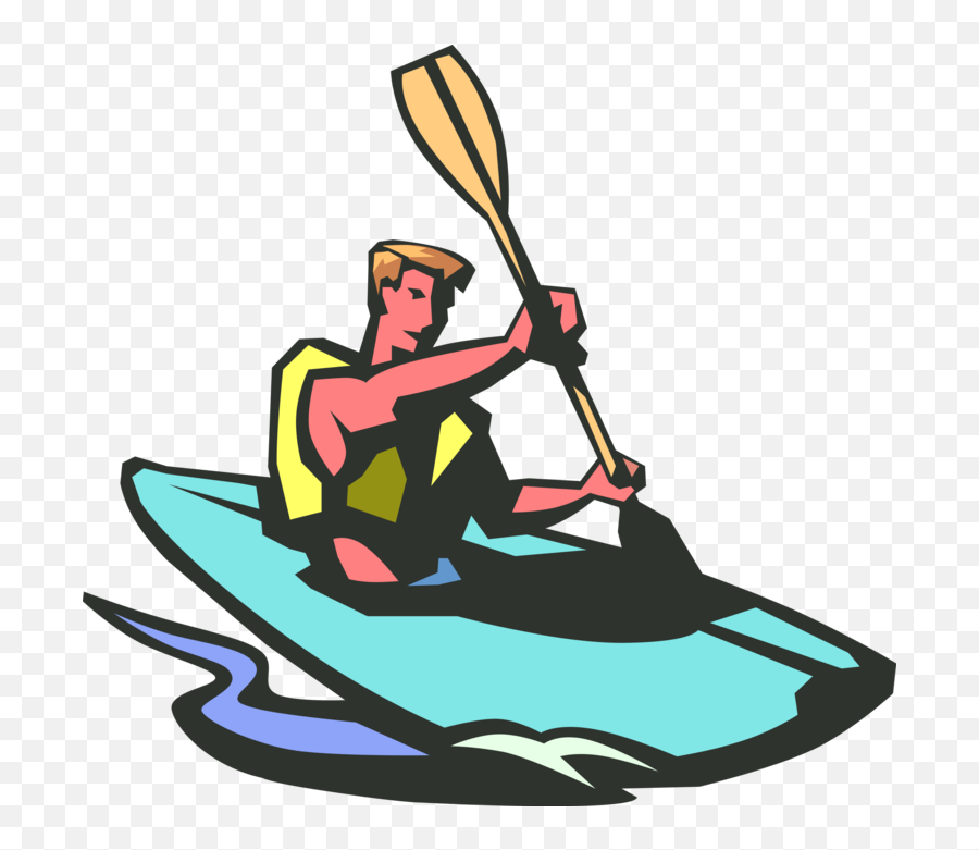 Png Free Stock Kayaker Kayaks Rapids - Transparent Kayaking Clipart Emoji,Kayak Clipart
