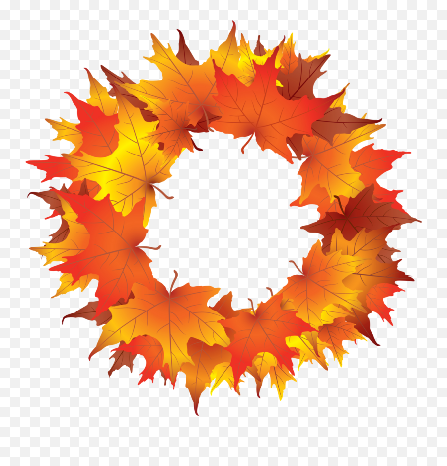 Autumn Wreath Clipart Kid 2 - Clip Art Autumnal Wreath Emoji,Wreath Clipart