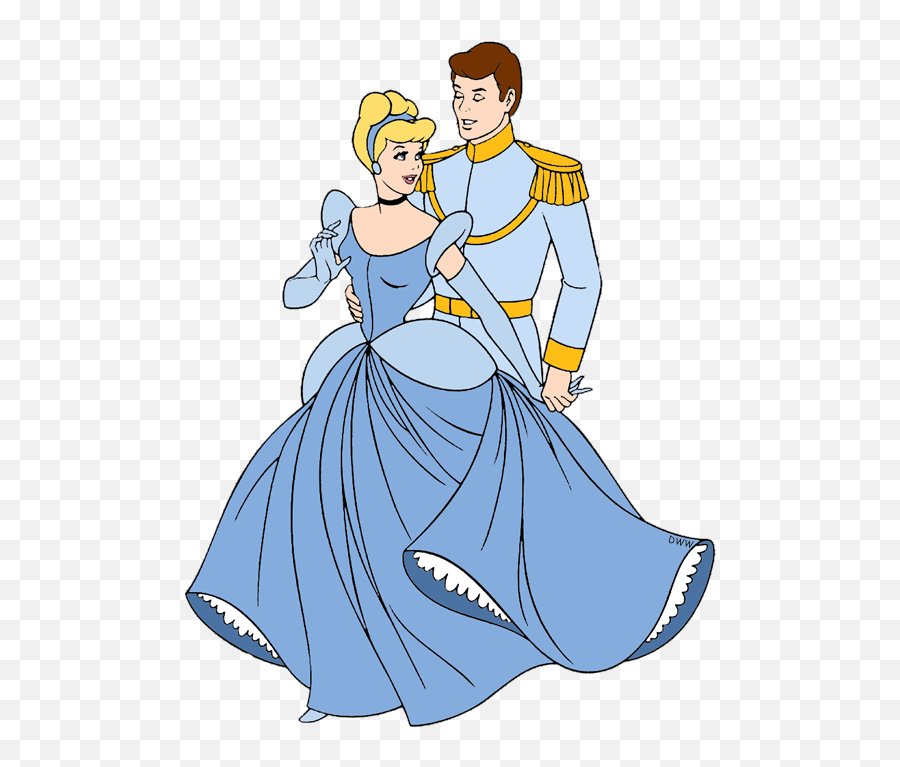 Cinderella And Prince Clipart Free - Cinderella And Prince Charming Clipart Emoji,Prince Clipart