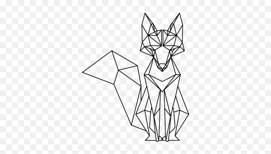 Transparent Geometric Fox Design - Geotmetric Fox Mandalas Emoji,Geometric Clipart