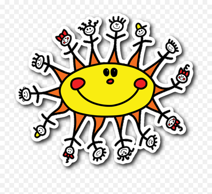 Bright Child Sun Logo Sticker Transparent Cartoon - Jingfm Happy Emoji,Sun Logo Png