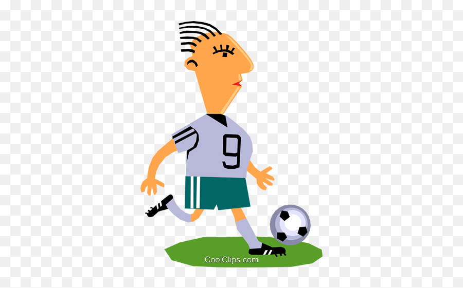 Soccer Player Royalty Free Vector Clip Emoji,Kicking Clipart