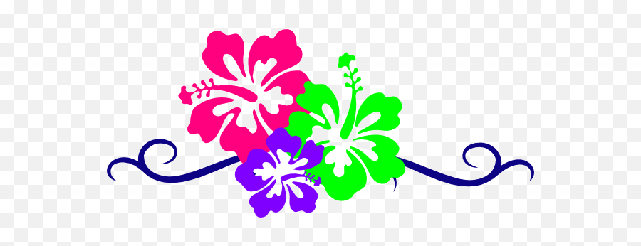 Hawaiian Flower Border Clipart 2 - Flower Hawaiian Clip Art Emoji,Flower Border Clipart