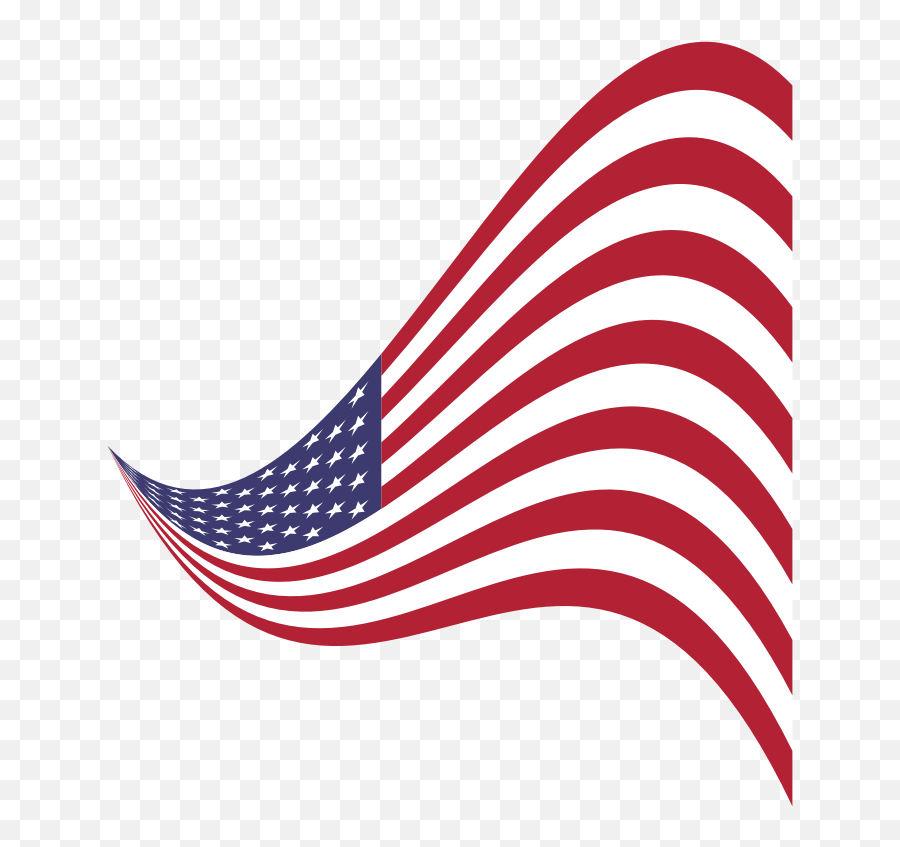 American Flag Stylized - Openclipart Stylized American Flag Free Emoji,American Flag Logo