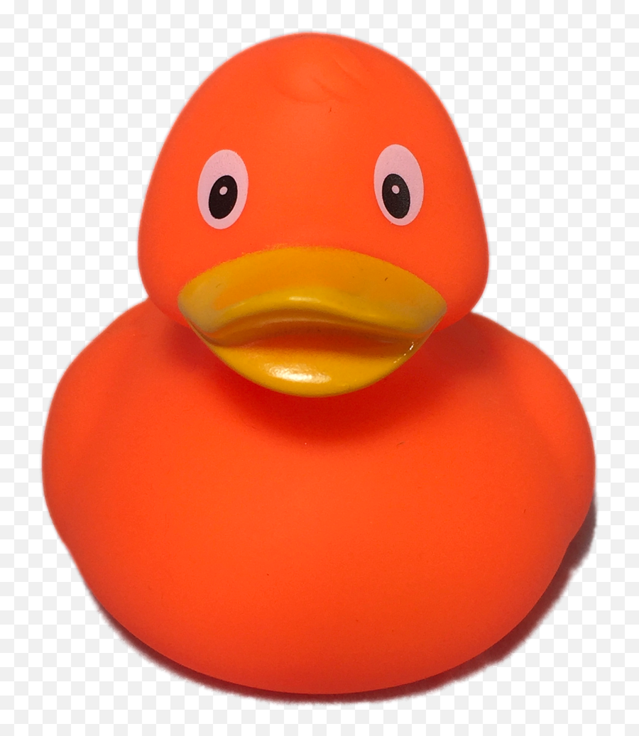 Download Hd Orange Classic Duck Ducks Image Freeuse - Rubber Emoji,Rubber Ducky Png