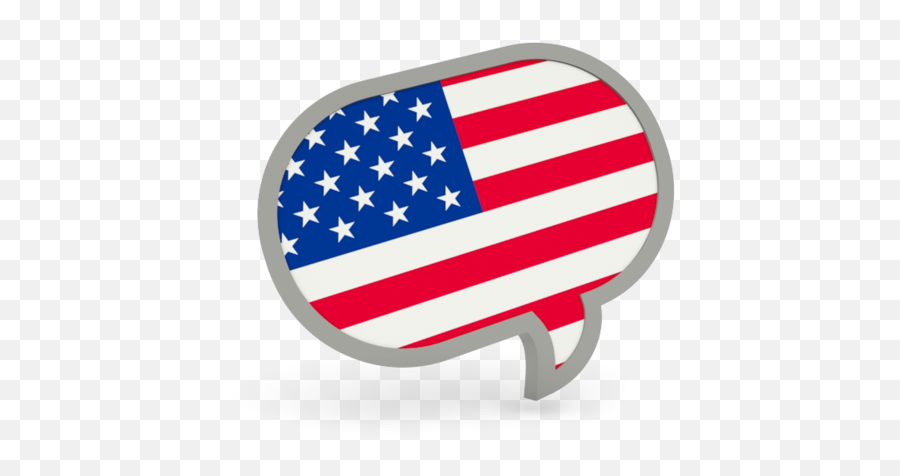 American Flag Speech Bubble Png Image - Us Flag Speech Bubble Emoji,Us Flag Png