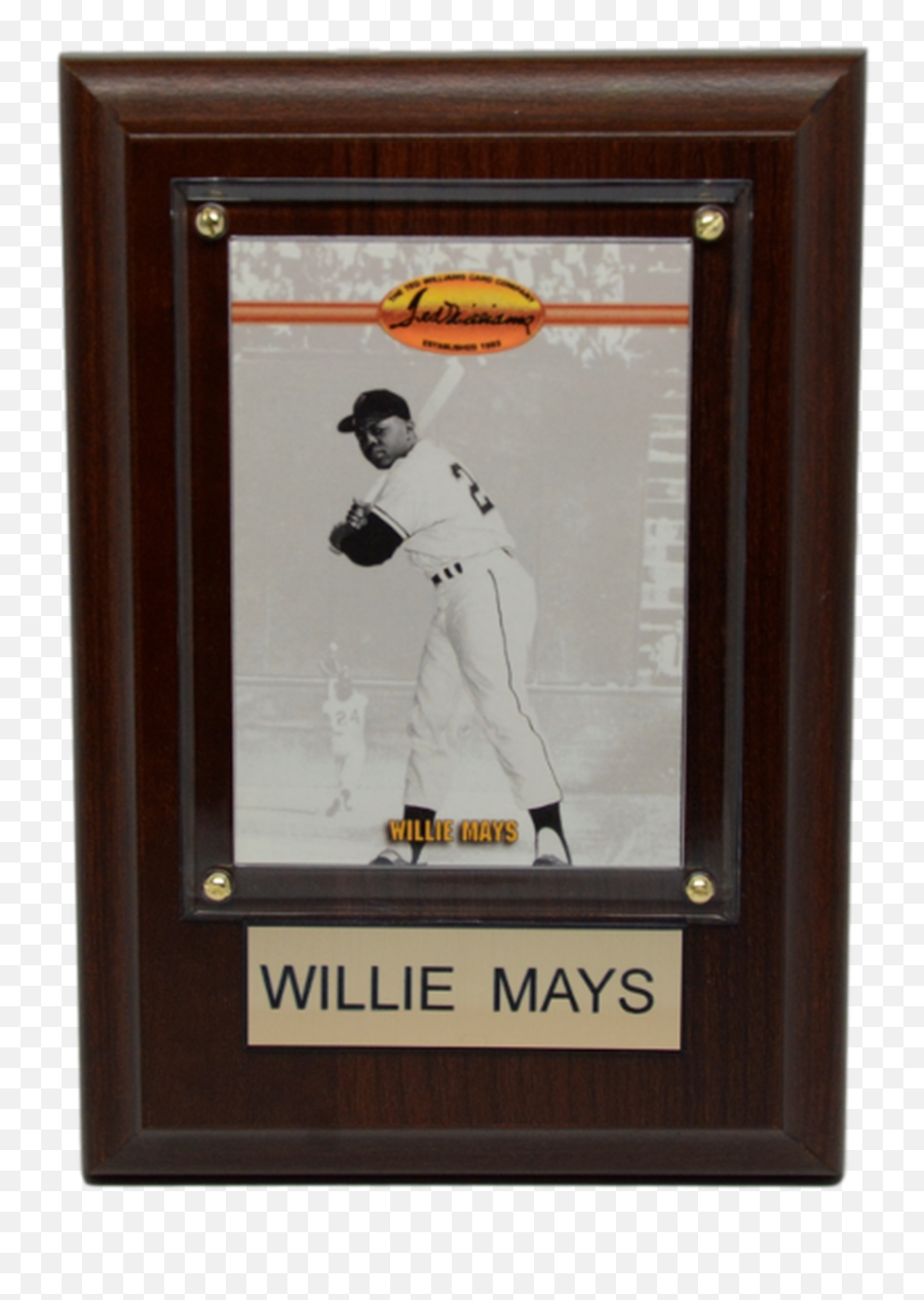Willie Mays San Francisco Giants 4 X 6 Baseball Card Plaque - Poster Frame Emoji,San Francisco Giants Logo