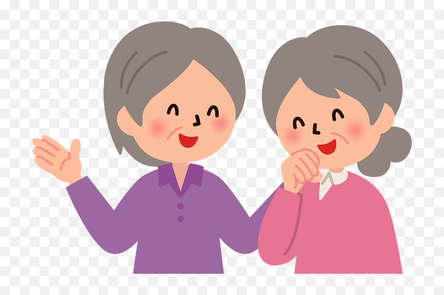 Esther And Ruby Senior Women Having A Conversation Clipart Emoji,Dialogue Clipart