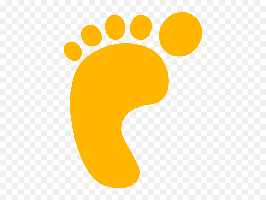 Gold Footprint Clip Art At Clker - Gold Baby Footprints Clipart Emoji,Footprint Clipart
