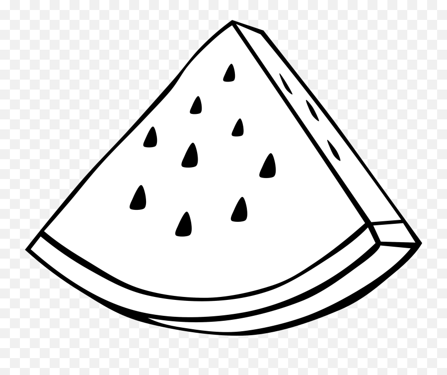 Clipart Panda - Slice Watermelon Clipart Black And White Emoji,Fruits Clipart