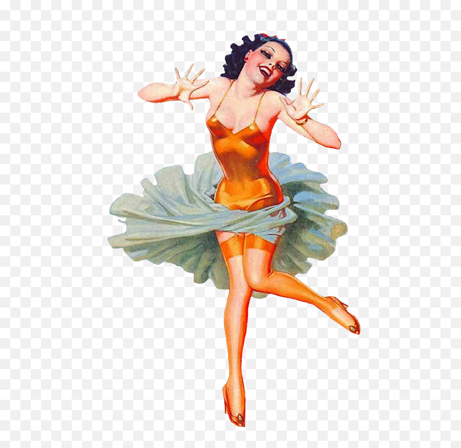 Vintage Retro Dancer Dancing Transparent Background - 10 Fictional Character Emoji,Vintage Png