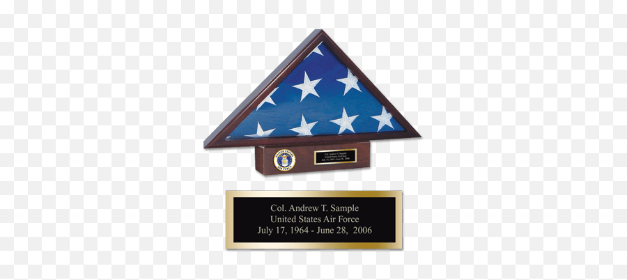 Us Air Force Memorial Medallion Flag Case - Memorial Flag Case With Base Emoji,United States Air Force Logo