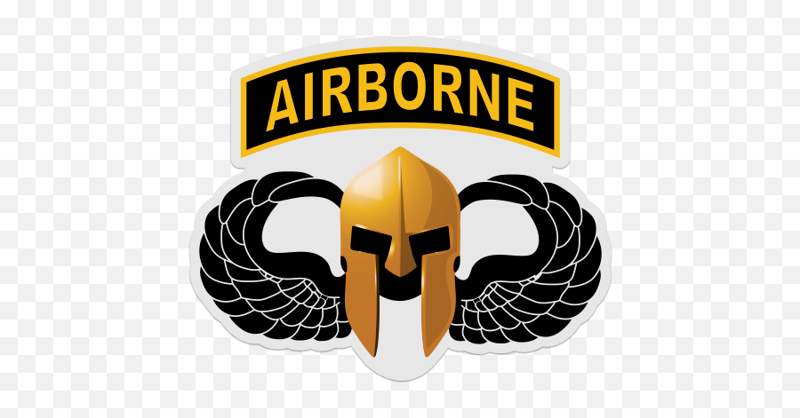 Spartan Airborne Wings - Us Army Airborne Logo Emoji,82nd Airborne Logo