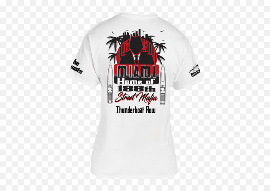 2020 Thunderboat Row T - Shirt White Cotton Short Sleeve Emoji,Cotton Logos