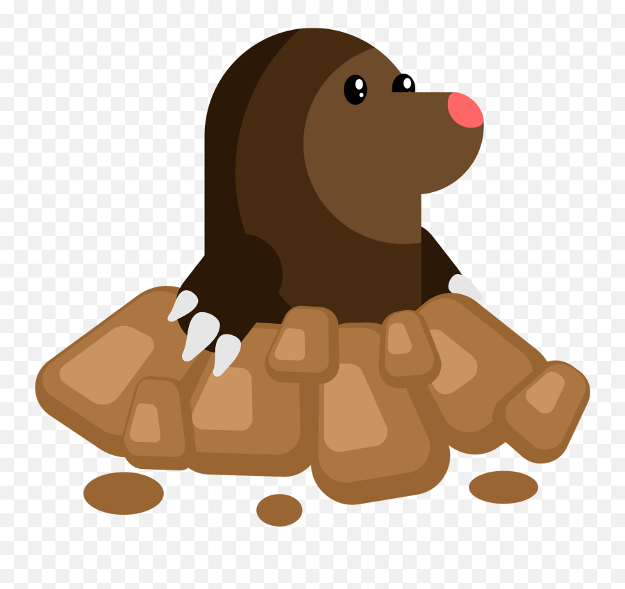 Mole In Hole Clipart - Mole Clipart Emoji,Mole Clipart