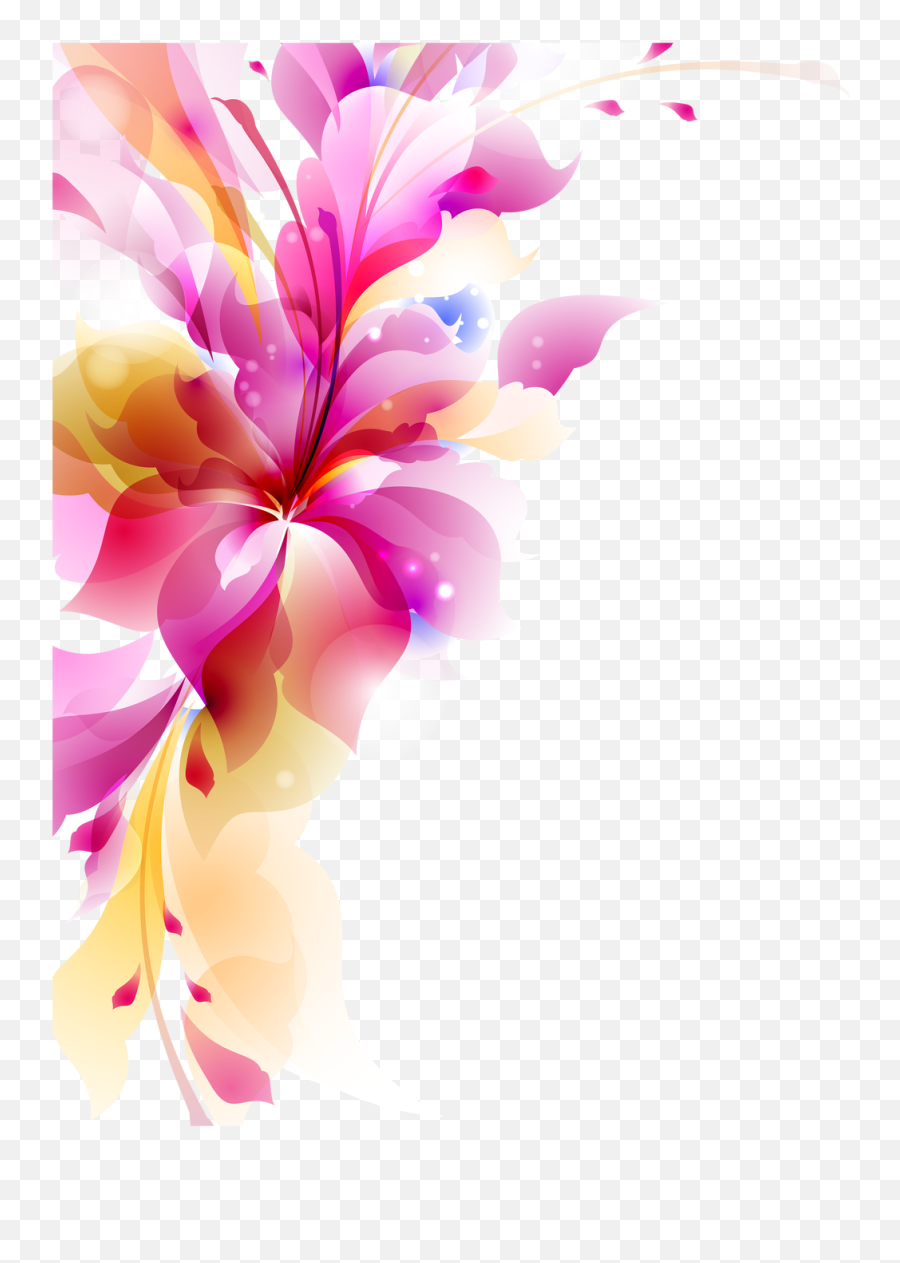 Download Abstract Flower Free Png Transparent Image And Clipart - Color Flower Vector Png Emoji,Flower Transparent