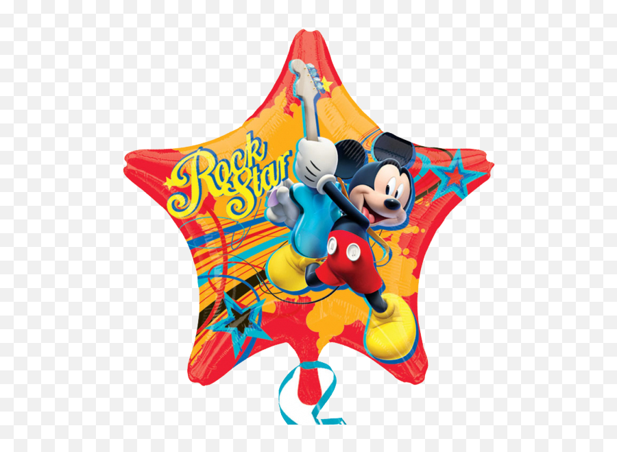 Mickey Rock Star 18 Foil Balloon - 18 Mickey Rock Star Globos De Estrella De Mickey Mouse Emoji,Rock Stars Clipart