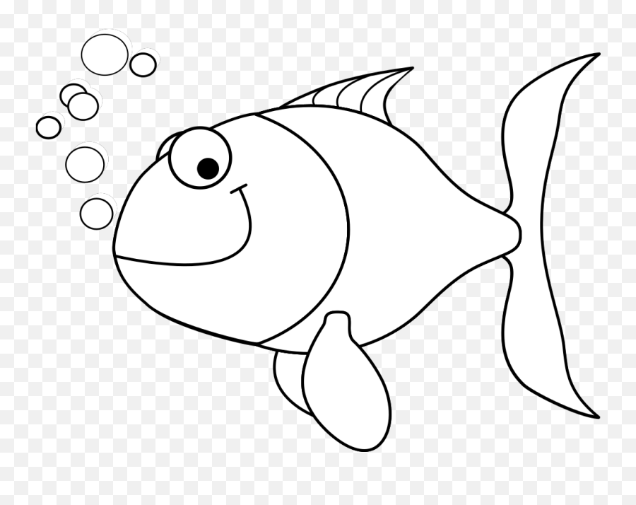 Picture - Clip Art Emoji,Fish Clipart Black And White