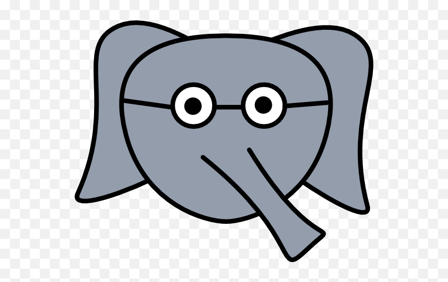Download Elephant Cartoon Face - Cartoon Elephant With Emoji,Cartoon Glasses Png