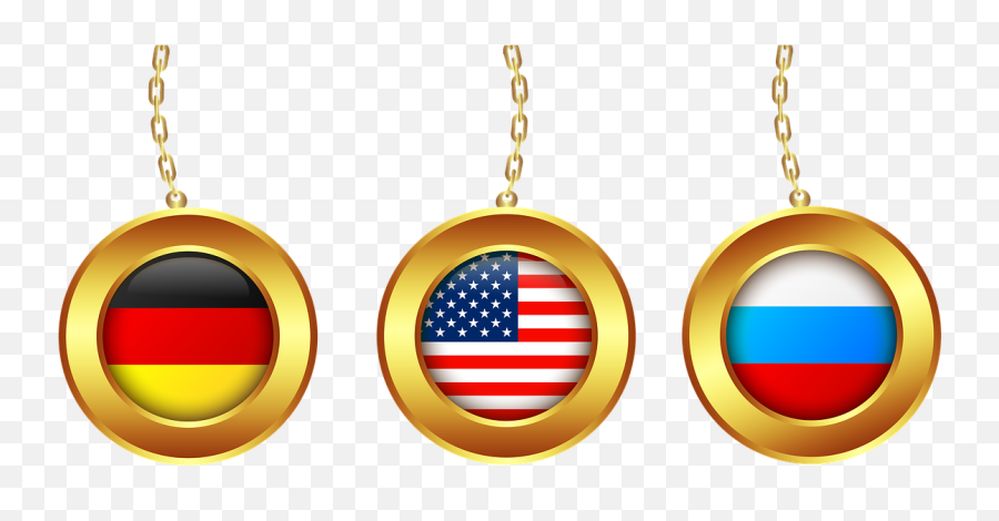 Medal Gold Flag Germany America Transparent Image - My Emoji,Blank Flag Png