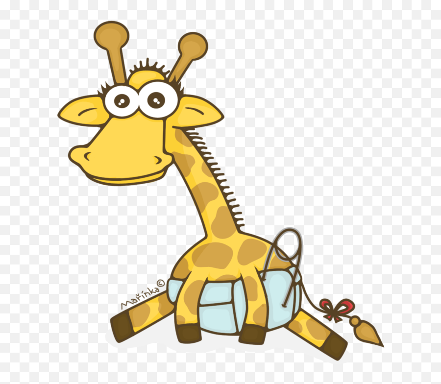 Baby Giraffe In Diaper Clipart Png Download - Baby Giraffe Animal Figure Emoji,Diaper Clipart