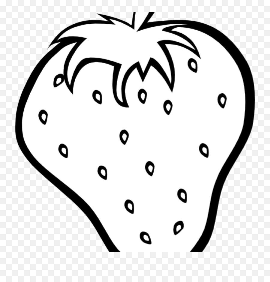 Download Hd Strawberry Clipart Black And White Strawberry - Strawberry Clipart Emoji,Strawberry Clipart
