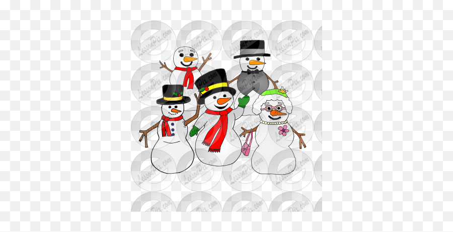 Snowmen Picture For Classroom Therapy - Happy Emoji,Snowmen Clipart