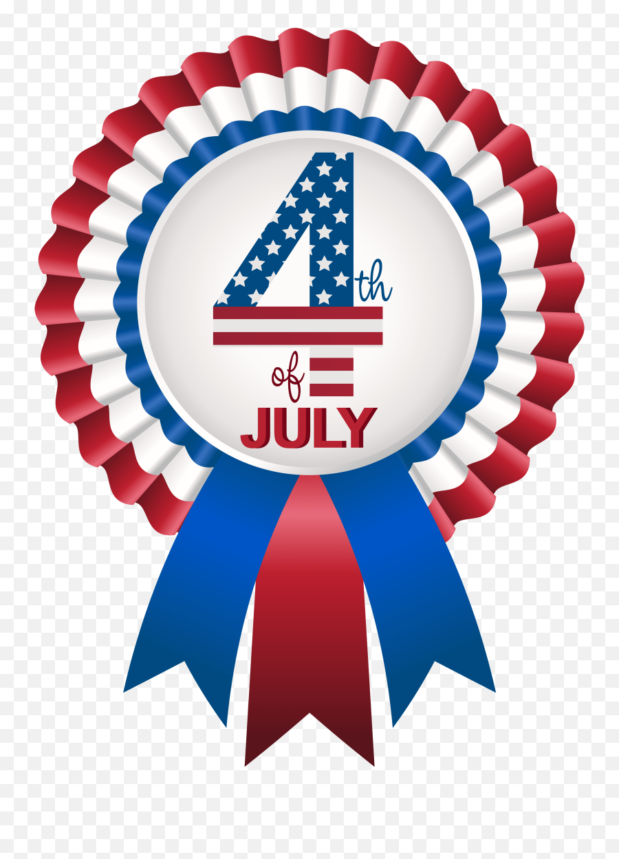 4th Of July Rosette Png Clip Art Image 4th Of July Images - 4th Of July Logo Png Emoji,4th Of July Clipart