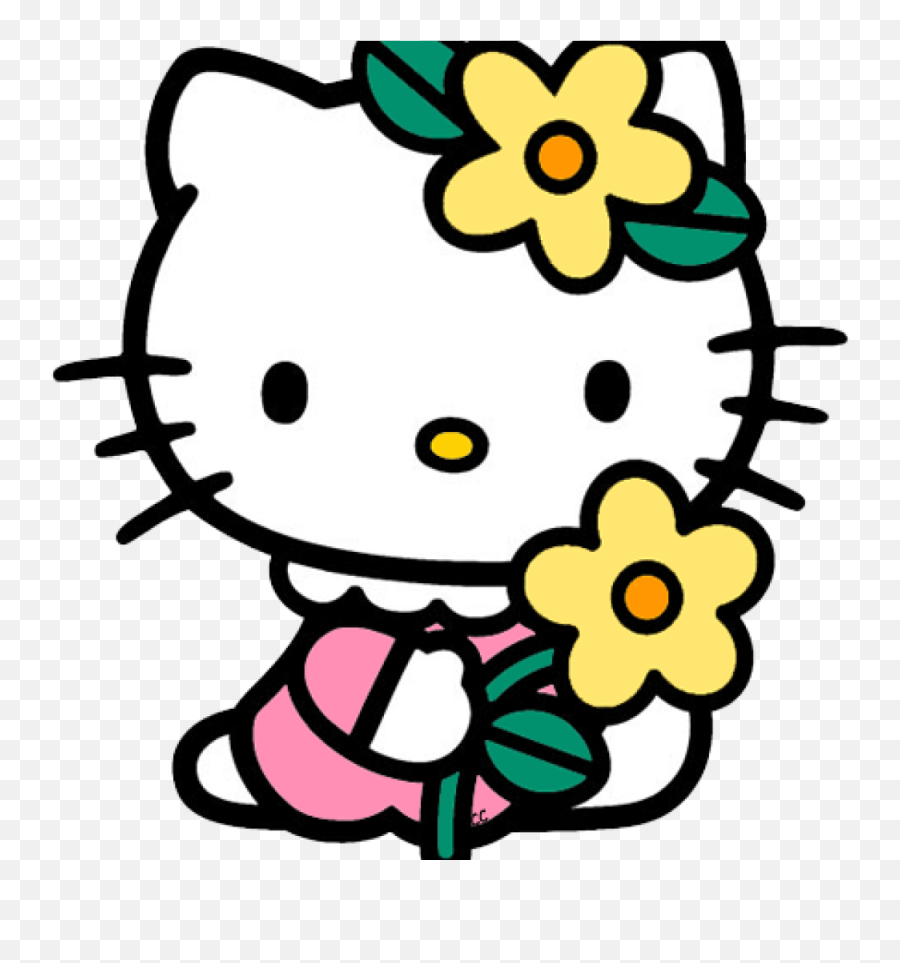 Hello Kitty Clipart Hello Kitty Clip - Cute Hello Kitty Yellow Background Emoji,Hello Kitty Clipart