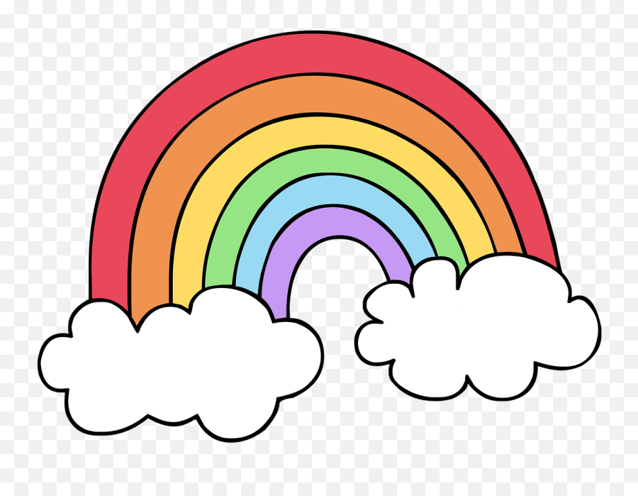 Rainbow Cute Arts - Art Emoji,Kids Clipart