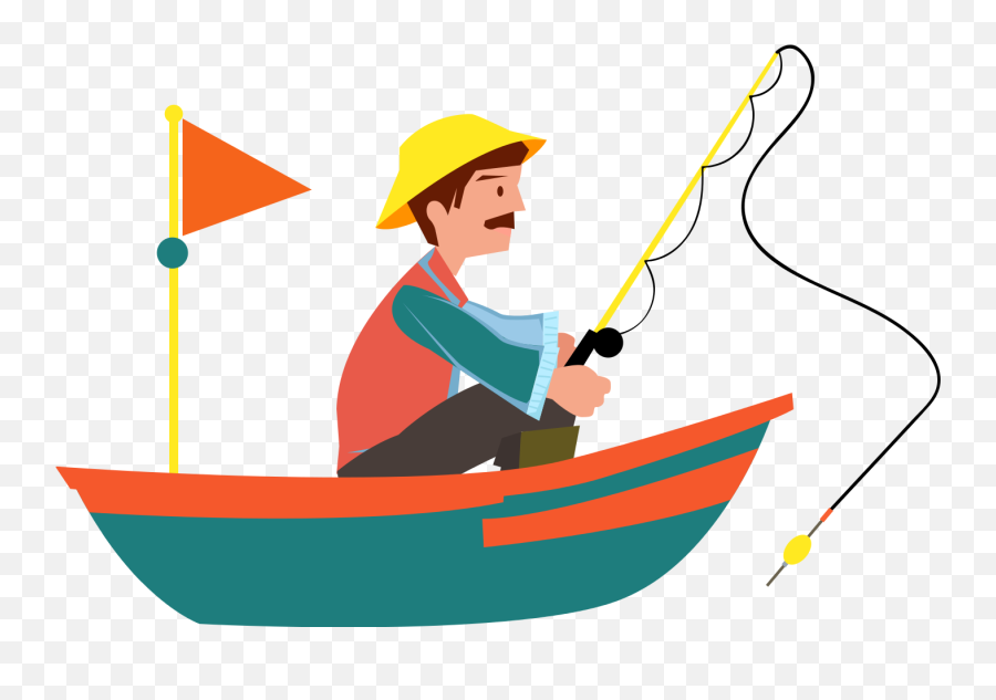 Fish - Jellyfish Waterports Sad Fisherman Clipart Emoji,Kayaker Clipart