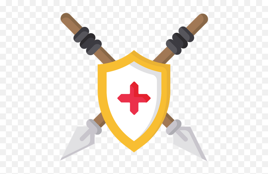 Free Shield With Spear Icon Of Flat Style - Available In Svg Emoji,Spear Logo