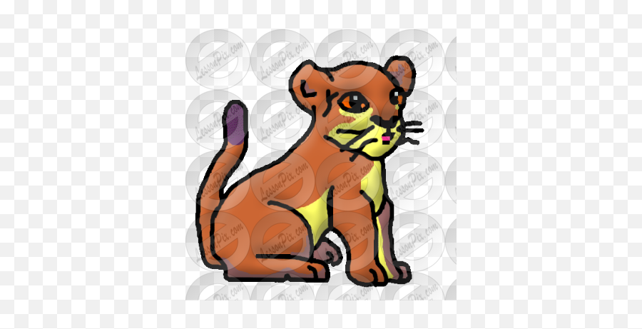 Cub Picture For Classroom Therapy Use - Great Cub Clipart Emoji,Tiger Cub Clipart