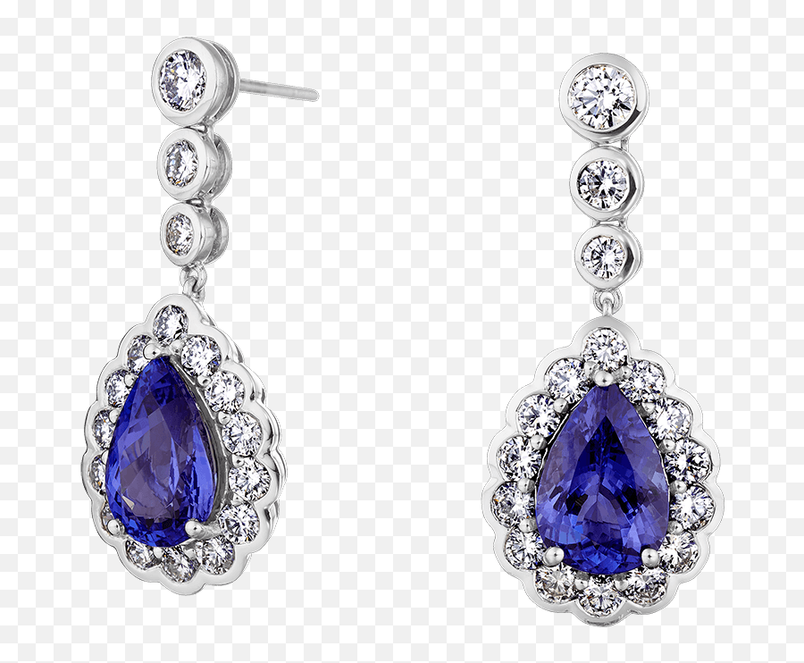 Tanzanite And Diamond Drop Earrings Diamonds U0026 Jewellery Emoji,Diamond Earring Png